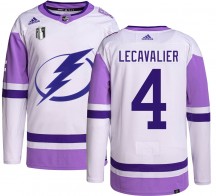 Men's Adidas Tampa Bay Lightning Vincent Lecavalier Hockey Fights Cancer 2022 Stanley Cup Final Jersey - Authentic