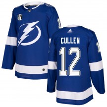 Men's Adidas Tampa Bay Lightning John Cullen Blue Home 2022 Stanley Cup Final Jersey - Authentic