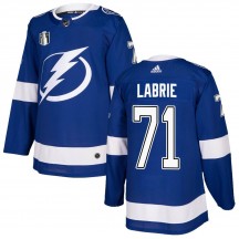 Men's Adidas Tampa Bay Lightning Pierre-Cedric Labrie Blue Home 2022 Stanley Cup Final Jersey - Authentic