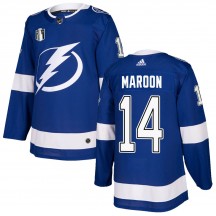 Men's Adidas Tampa Bay Lightning Pat Maroon Blue Home 2022 Stanley Cup Final Jersey - Authentic