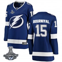 Women's Fanatics Branded Tampa Bay Lightning Michael Bournival Blue Home 2020 Stanley Cup Champions Jersey - Breakaway