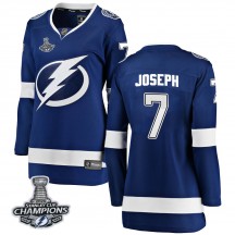 Women's Fanatics Branded Tampa Bay Lightning Mathieu Joseph Blue Home 2020 Stanley Cup Champions Jersey - Breakaway
