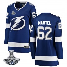 Women's Fanatics Branded Tampa Bay Lightning Danick Martel Blue Home 2020 Stanley Cup Champions Jersey - Breakaway