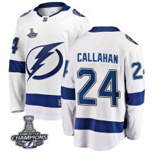 Youth Fanatics Branded Tampa Bay Lightning Ryan Callahan White Away 2020 Stanley Cup Champions Jersey - Breakaway