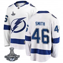 Youth Fanatics Branded Tampa Bay Lightning Gemel Smith White Away 2020 Stanley Cup Champions Jersey - Breakaway