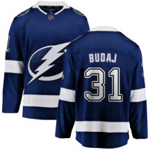 Men's Fanatics Branded Tampa Bay Lightning Peter Budaj Blue Home Jersey - Breakaway