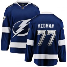 Men's Fanatics Branded Tampa Bay Lightning Victor Hedman Blue Home Jersey - Breakaway