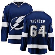 Youth Fanatics Branded Tampa Bay Lightning Matthew Spencer Blue Home Jersey - Breakaway