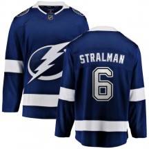 Men's Fanatics Branded Tampa Bay Lightning Anton Stralman Blue Home Jersey - Breakaway