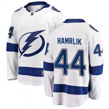 Men's Fanatics Branded Tampa Bay Lightning Roman Hamrlik White Away Jersey - Breakaway