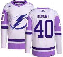 Men's Adidas Tampa Bay Lightning Gabriel Dumont Hockey Fights Cancer Jersey - Authentic