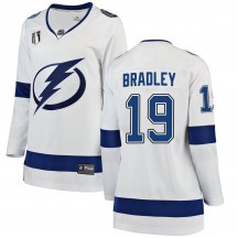 Women's Fanatics Branded Tampa Bay Lightning Brian Bradley White Away 2022 Stanley Cup Final Jersey - Breakaway