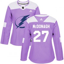 Women's Adidas Tampa Bay Lightning Ryan McDonagh Purple Fights Cancer Practice Jersey - Authentic