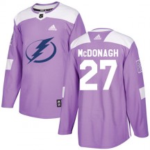 Men's Adidas Tampa Bay Lightning Ryan McDonagh Purple Fights Cancer Practice Jersey - Authentic