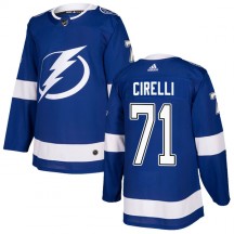 Men's Adidas Tampa Bay Lightning Anthony Cirelli Blue Home Jersey - Authentic
