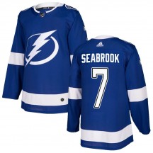 Men's Adidas Tampa Bay Lightning Brent Seabrook Blue Home Jersey - Authentic