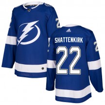 Men's Adidas Tampa Bay Lightning Kevin Shattenkirk Blue Home Jersey - Authentic