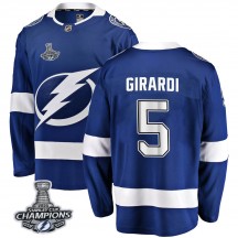 Youth Fanatics Branded Tampa Bay Lightning Dan Girardi Blue Home 2020 Stanley Cup Champions Jersey - Breakaway