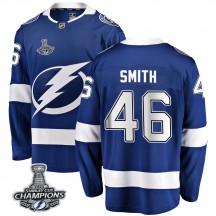 Youth Fanatics Branded Tampa Bay Lightning Gemel Smith Blue Home 2020 Stanley Cup Champions Jersey - Breakaway