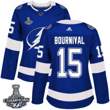 Women's Adidas Tampa Bay Lightning Michael Bournival Blue Home 2020 Stanley Cup Champions Jersey - Authentic
