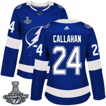 Women's Adidas Tampa Bay Lightning Ryan Callahan Blue Home 2020 Stanley Cup Champions Jersey - Authentic