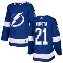 Youth Adidas Tampa Bay Lightning Mick Vukota Blue Home Jersey - Authentic