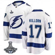 Men's Fanatics Branded Tampa Bay Lightning Alex Killorn White Away 2020 Stanley Cup Champions Jersey - Breakaway