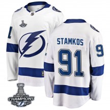 Men's Fanatics Branded Tampa Bay Lightning Steven Stamkos White Away 2020 Stanley Cup Champions Jersey - Breakaway