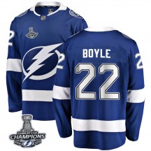 Men's Fanatics Branded Tampa Bay Lightning Dan Boyle Blue Home 2020 Stanley Cup Champions Jersey - Breakaway