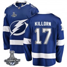 Men's Fanatics Branded Tampa Bay Lightning Alex Killorn Blue Home 2020 Stanley Cup Champions Jersey - Breakaway