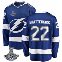 Men's Fanatics Branded Tampa Bay Lightning Kevin Shattenkirk Blue Home 2020 Stanley Cup Champions Jersey - Breakaway