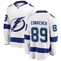 Youth Fanatics Branded Tampa Bay Lightning Cory Conacher White Away Jersey - Breakaway