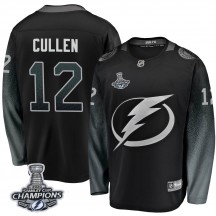 Youth Fanatics Branded Tampa Bay Lightning John Cullen Black Alternate 2020 Stanley Cup Champions Jersey - Breakaway