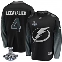 Youth Fanatics Branded Tampa Bay Lightning Vincent Lecavalier Black Alternate 2020 Stanley Cup Champions Jersey - Breakaway