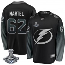 Youth Fanatics Branded Tampa Bay Lightning Danick Martel Black Alternate 2020 Stanley Cup Champions Jersey - Breakaway