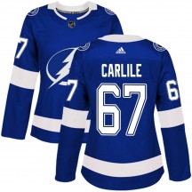 Women's Adidas Tampa Bay Lightning Declan Carlile Blue Home Jersey - Authentic