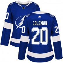 Women's Adidas Tampa Bay Lightning Blake Coleman Blue Home Jersey - Authentic