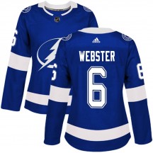 Women's Adidas Tampa Bay Lightning McKade Webster Blue Home Jersey - Authentic
