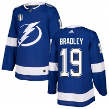 Youth Adidas Tampa Bay Lightning Brian Bradley Blue Home 2022 Stanley Cup Final Jersey - Authentic