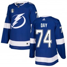 Youth Adidas Tampa Bay Lightning Sean Day Blue Home 2022 Stanley Cup Final Jersey - Authentic