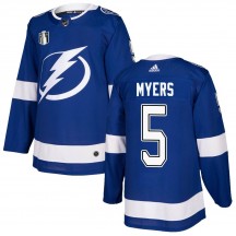 Youth Adidas Tampa Bay Lightning Philippe Myers Blue Home 2022 Stanley Cup Final Jersey - Authentic