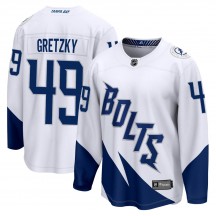 Men's Fanatics Branded Tampa Bay Lightning Brent Gretzky White 2022 Stadium Series Jersey - Breakaway