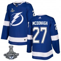 Men's Adidas Tampa Bay Lightning Ryan McDonagh Blue Home 2020 Stanley Cup Champions Jersey - Authentic