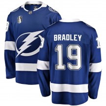 Men's Fanatics Branded Tampa Bay Lightning Brian Bradley Blue Home 2022 Stanley Cup Final Jersey - Breakaway
