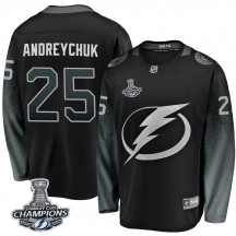 Men's Fanatics Branded Tampa Bay Lightning Dave Andreychuk Black Alternate 2020 Stanley Cup Champions Jersey - Breakaway