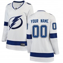 Women's Fanatics Branded Tampa Bay Lightning Custom White Custom Away Jersey - Breakaway