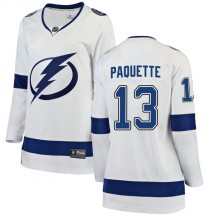Women's Fanatics Branded Tampa Bay Lightning Cedric Paquette White Away Jersey - Breakaway