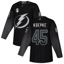 Men's Adidas Tampa Bay Lightning Cole Koepke Black Alternate 2022 Stanley Cup Final Jersey - Authentic