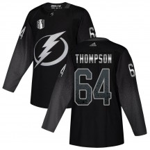 Men's Adidas Tampa Bay Lightning Jack Thompson Black Alternate 2022 Stanley Cup Final Jersey - Authentic