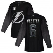 Men's Adidas Tampa Bay Lightning McKade Webster Black Alternate 2022 Stanley Cup Final Jersey - Authentic